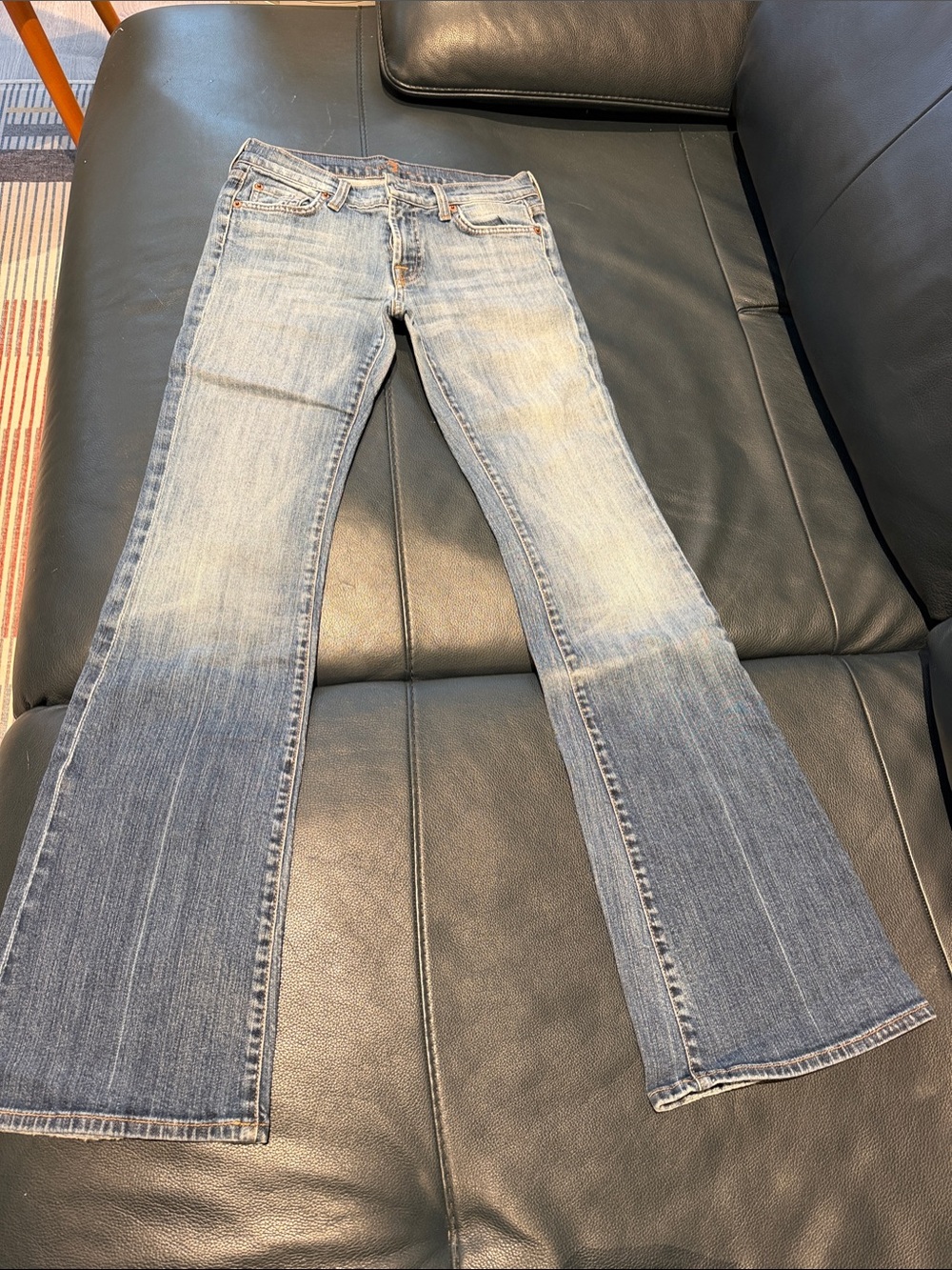 7 For All Mankind Light Blue Flared Jeans
